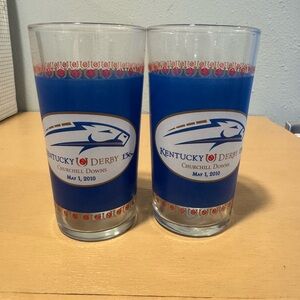 Kentucky Derby 136 Blue Glass Set (2)